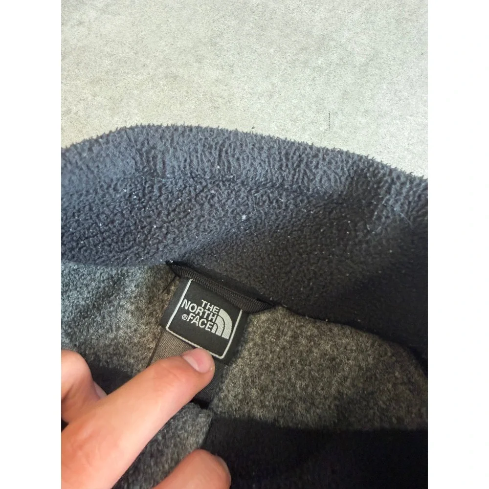 The North Face Mens XL Full Zip Fleece Jacket Grey Black Colorblock Outdoor